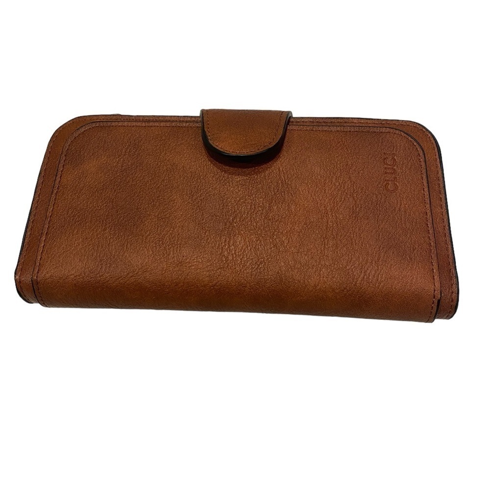 CLUCI Women’s Wallet Synthetic Brown Leather RFID Trifold Large